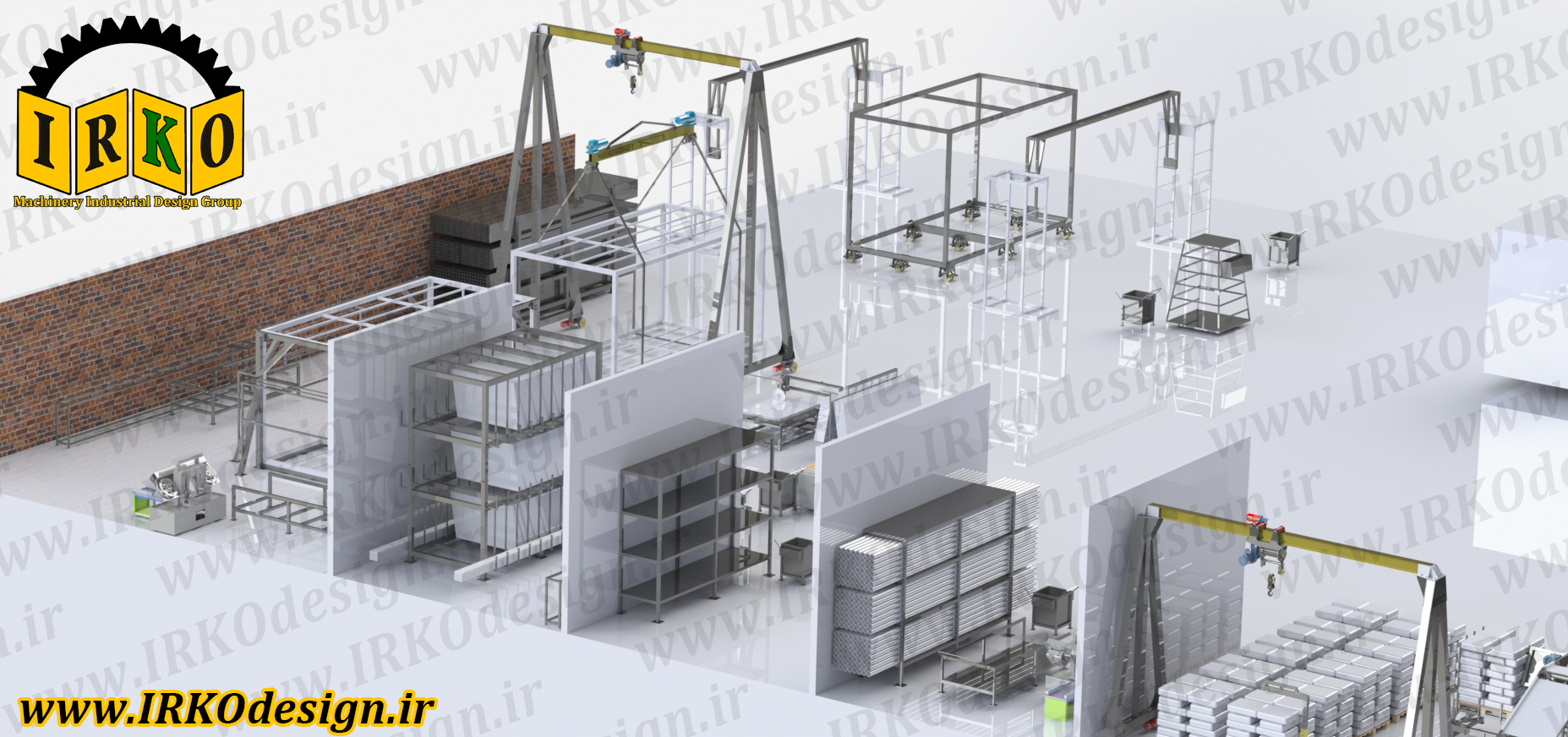 طراحی خطوط تولید محصولات چوبی، فلزی، دارویی و خوراکی